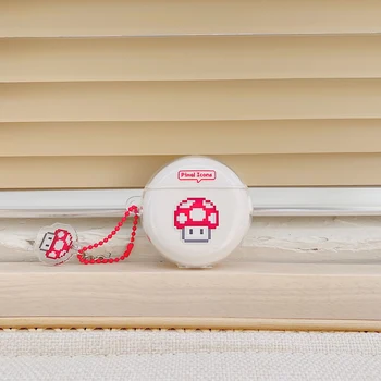 

Earphone Case for Huawei Freebuds 3 Case clear Soft Protective Cover Super Mario Cases Accessories with Keychain