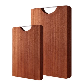 

1pc Large Wood Cutting Board Kitchen Chopping Board for Meat Butcher Block Cheese Vegetables Heavy Duty Serving Tray w/Handles