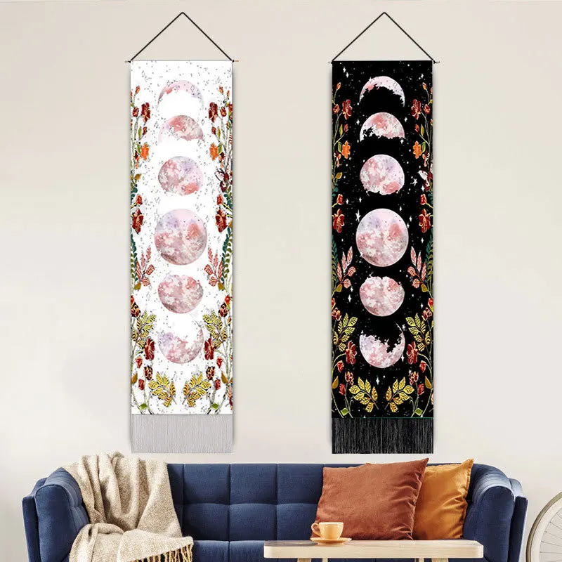 Tapestry Decorations Seven Chakra Decorative Wall Hanging Tapestry Bohemia Tarot Phase Tassel Tapestry Boho Art Tapestries For Bedroom Office Decor