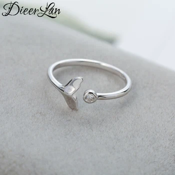 

Punk 925 Sterling Silver Mermaid Tail Rings For Women Adjustable Size Finger Ring Fashion Sterling Silver Jewelry