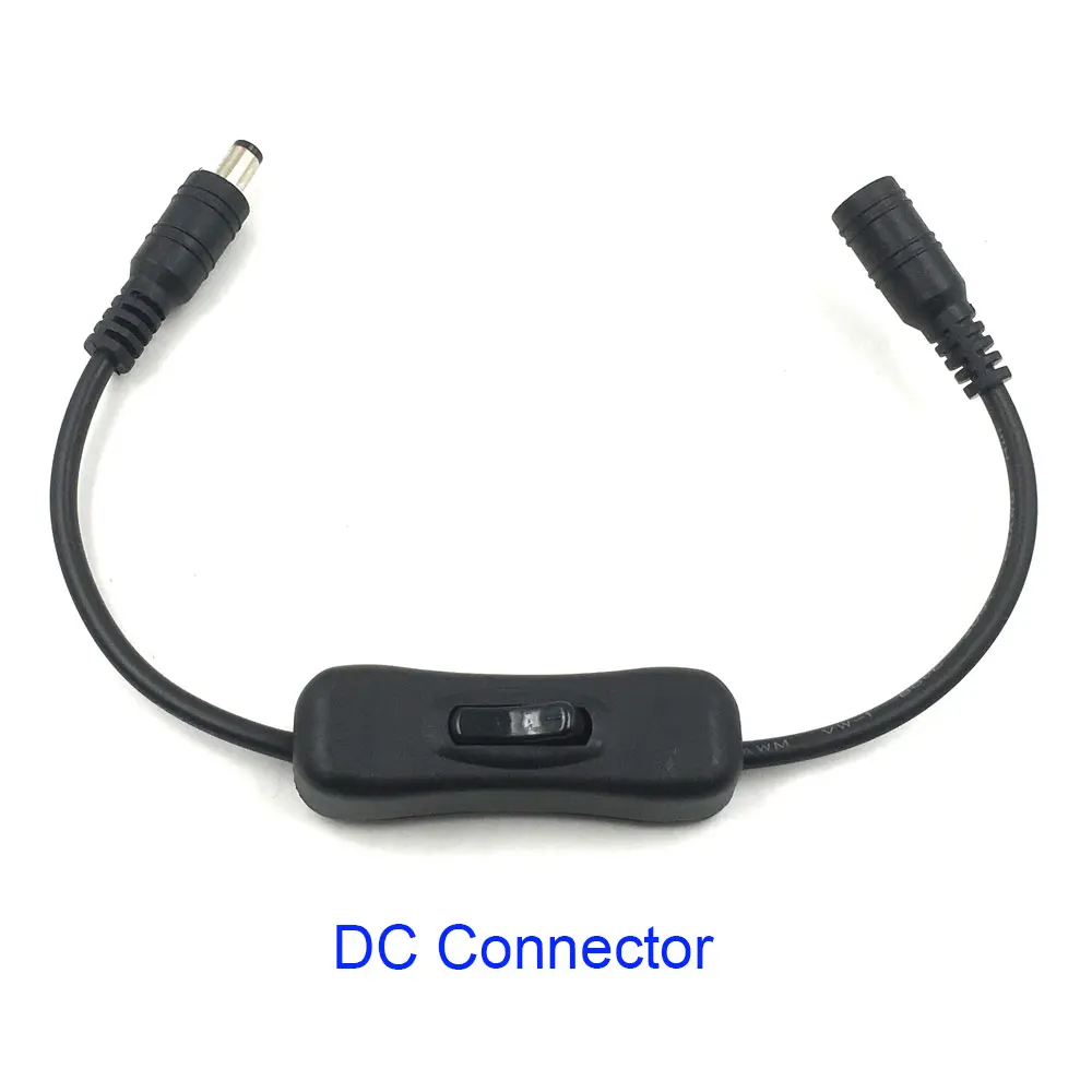 Провод постоянного тока кабельный разъём с переключателем 2 1x5 5 мм штекер Jack