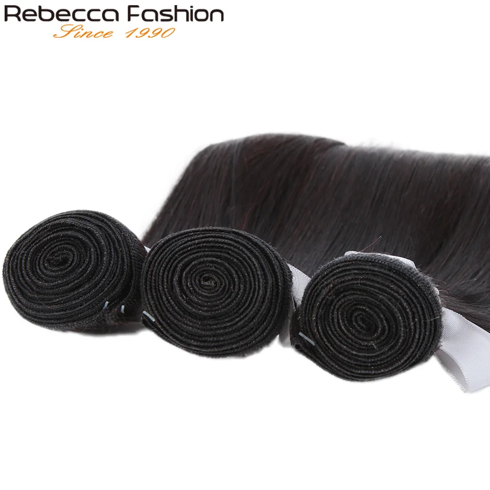 Rebecca, прямые пряди волос, с застежкой, 3 пряди, на шнуровке, человеческие волосы для наращивания, 8-28 дюймов, пряди с застежкой