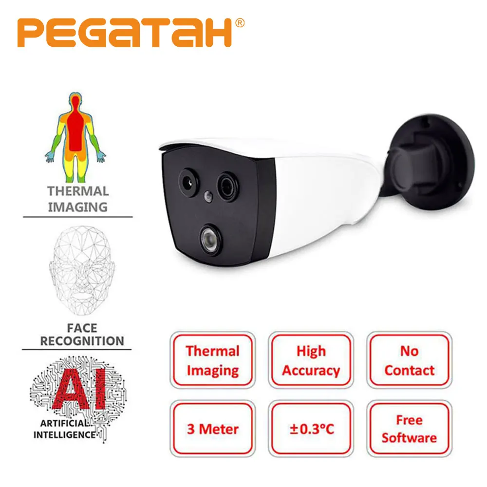 US $1.195.28 Camera 1080P IP Camera AI Human Body Temperature indicator Thermal Binocular Camera for Fever Detection termovision camera
