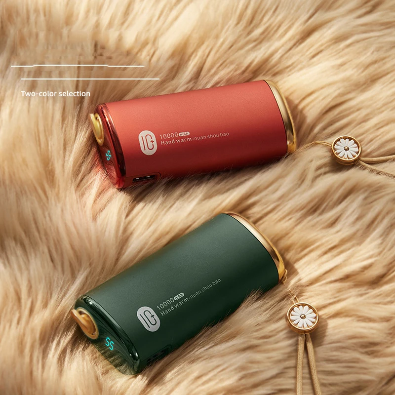 

10000mAh Hand Warmer Power Bank Mini Powerbank Portable Charger Digital Display Poverbank for iPhone 14 13 Xiaomi Mi Power Bank