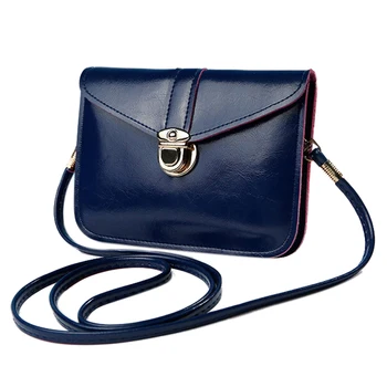 

Women messenger bags Vintage style PU leather handbag Sweet cute Cross body handbags Clutch messenger bags(Dark Blue)