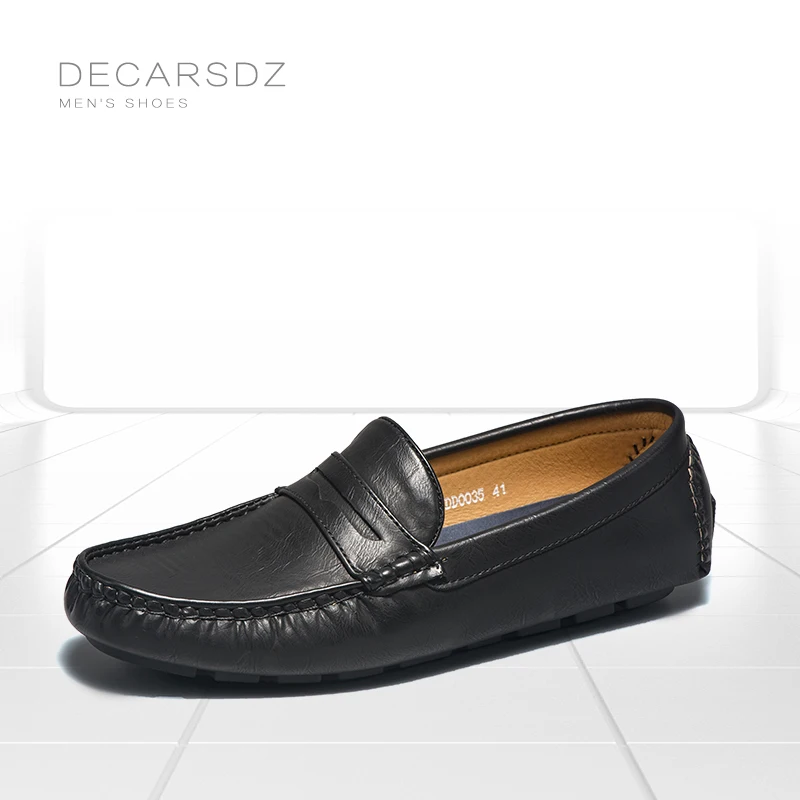 DECARSDZ Men Casual Shoes Fashion Spring Summer Comfortable Loafers Leather Lightweight Slip-on Moccasins Boat | Обувь
