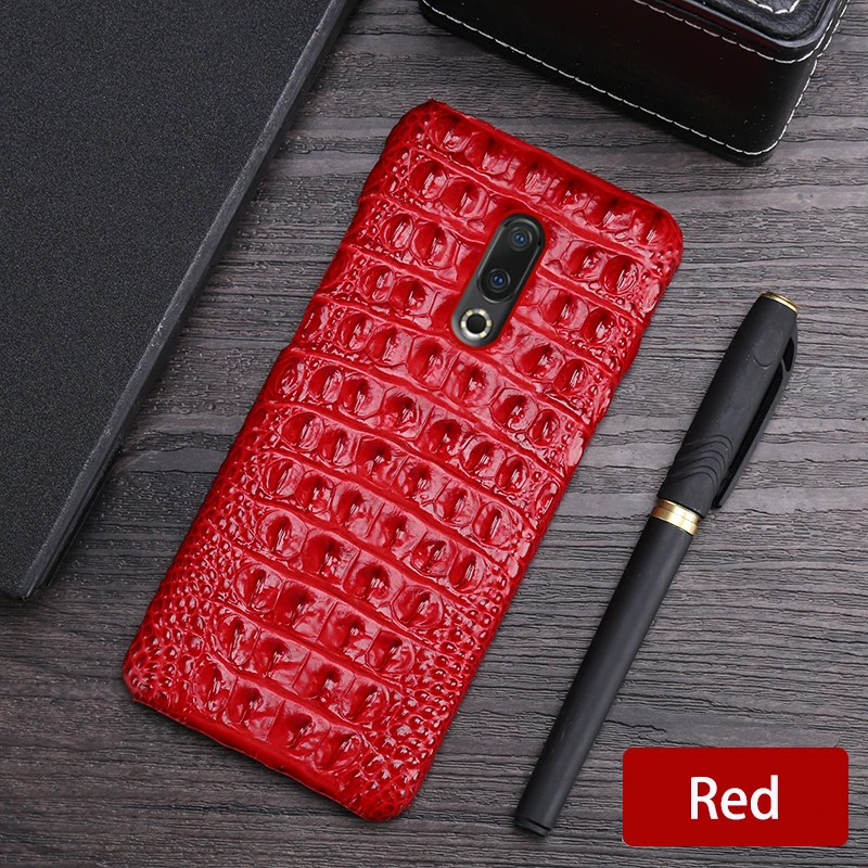 cases for meizu back Genuine Leather Phone Case For Meizu 16th Plus 16 16X 17 Pro 7 Plus Cases Luruxy  Cowhide Crocodile Back Texture Back Cover cases for meizu Cases For Meizu