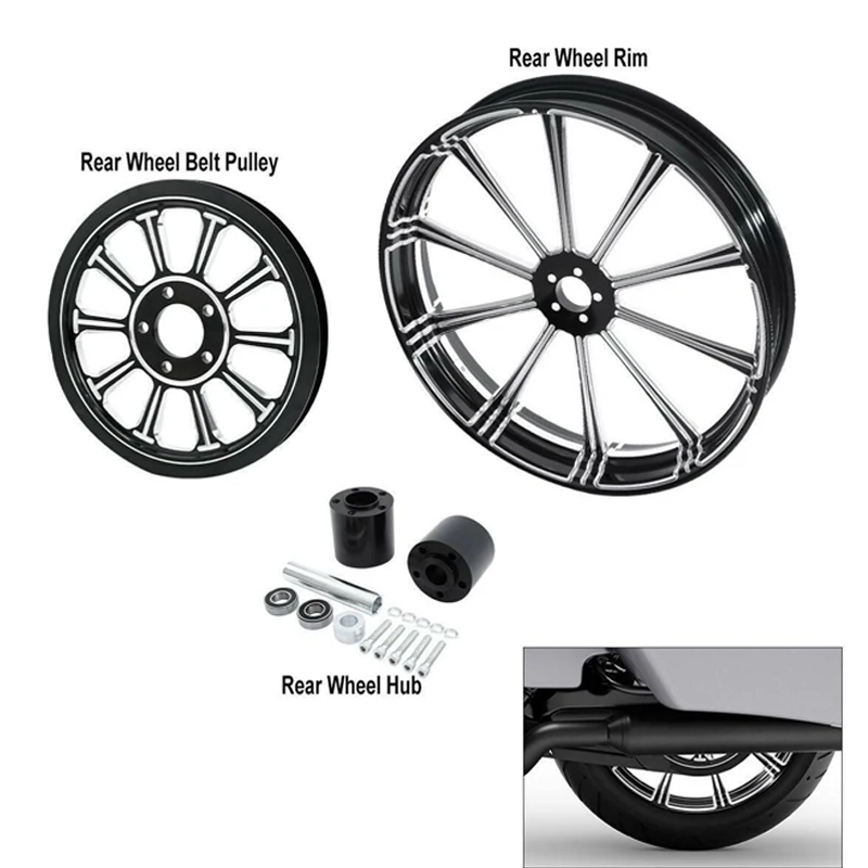Мотоцикл 18x5 5 ''обод заднего колеса ступица шкив Звездочка для Harley Touring Road King