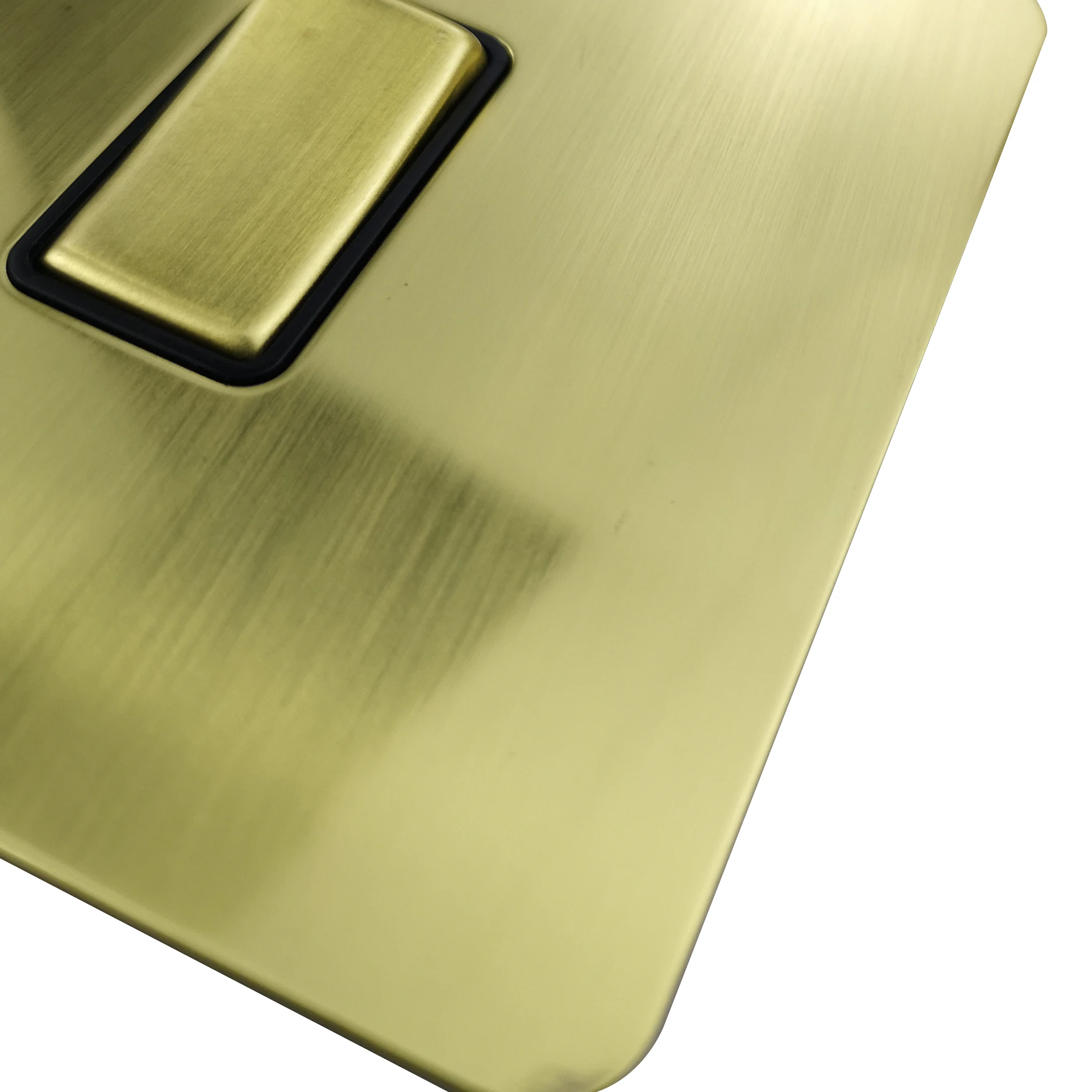 Wallpad Satin Gold 1 банда 1 способ или 2 способ Электрический настенный светильник автомобильный с клавишным переключателем матовый латунный нержавеющий панельный металлический кнопочный