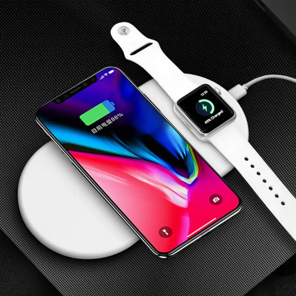 10W Qi Wireless Charger Pad For Apple Watch 4 3 2 iPhone X 8 Plus XS MAX XR Fast Charging Samsung S8 S9 Note 9 | Мобильные телефоны