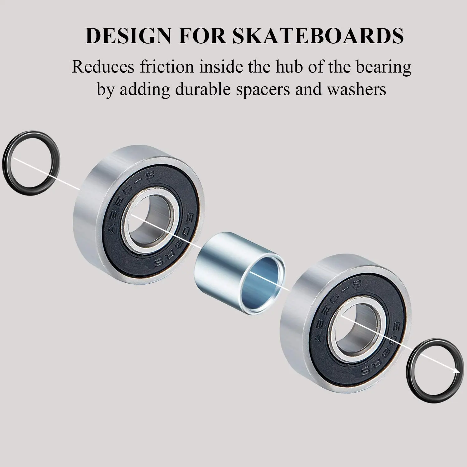 Skates, Skateboards & Scooters 3 Sets 12 Pcs Skateboard Bearing Spacers