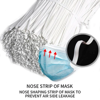 

100 Pcs / Lot Disposable Face Mask Elastic Cord Nose Bridge Clips Adjustable Elastic Mouth Mask Rubber Band Diy Crafts