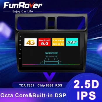 

Funrover 2.5D IPS For Suzuki Swift 3 2003-2010 Car Radio Multimedia Player autoradio Navigation GPS Android 9.0 4G 64G 2 din dvd