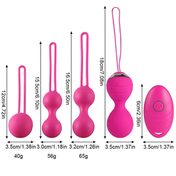 5pcs/set Vaginal Balls Sex Toy For Women Kegel Ball Female Vagina Tighten Massage Exercise Wireless Remote Control Vibrating Egg 6
