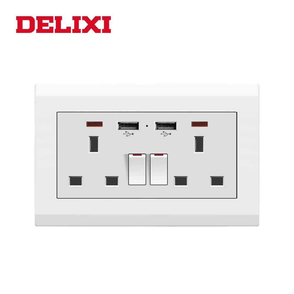 13A разъем питания + USB Глобальный Универсальный двойной стандарт Великобритании
