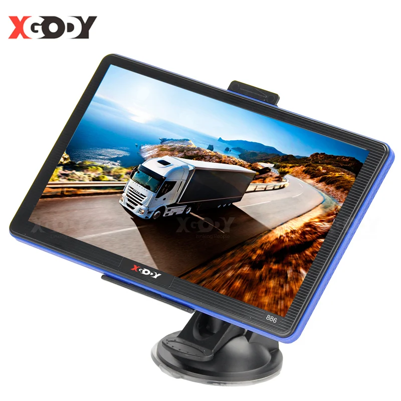 XGODY 7Inch GPS Truck Car Navigation 886 256M+8GB Capacitive Touch Screen Navigator Voice Prompts Optional 2020 Free Map