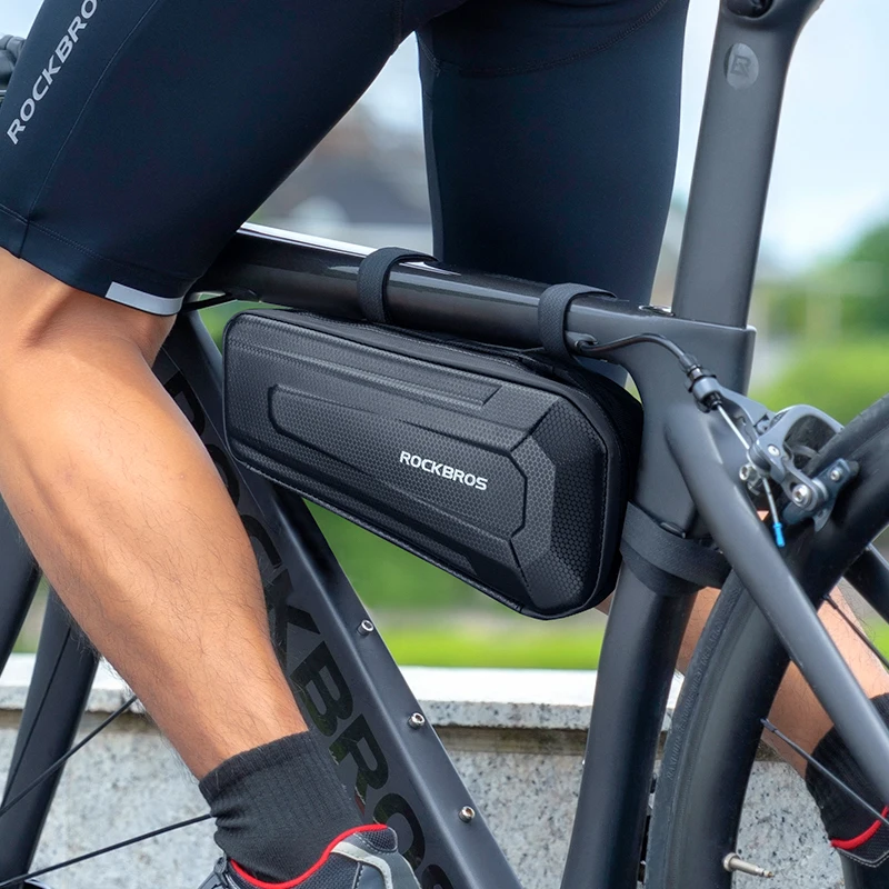 ROCKBROS жесткая оболочка велосипедная сумка MTB Дорожная углеродный узор