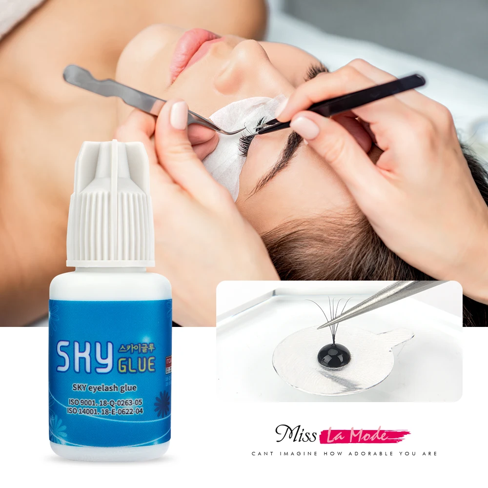 Misslamode Eyelash Extension Glue Fast Drying Eyelash Black Glue Eyelashes Professional glue Last Over 6-7Weeks