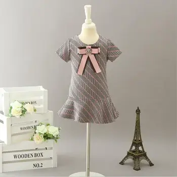 

2020 Spring Summer baby Girls Dresses size 100-140cm New Arrival Bow Girl Dress Kids Clothing