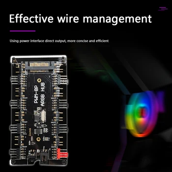 

1 to 8 Fan HUB 12V 4 Pin PWM ARGB Splitter for PC Light Cooler Control Adapter Extension Cable Splitter Adapter Controller