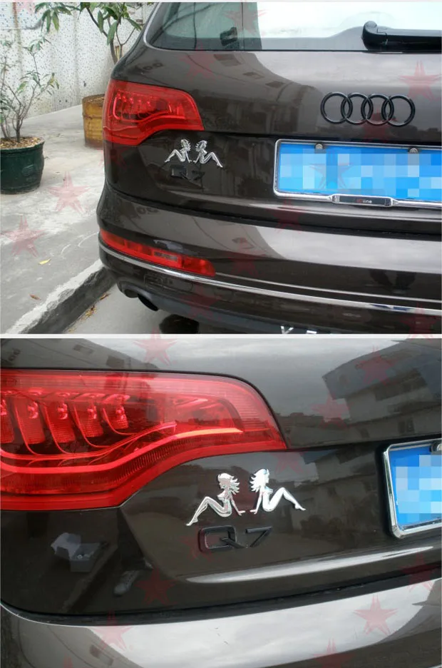 한 쌍의 크롬 핀 여자 누드 누드 앉아 섹시 레이디 쥐로드 자동차 엠블럼 배지 데칼 자동차 트럭 범퍼 펜더 스티커