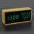 100% Bamboo Digital Alarm Clock Adjustable Brightness Voice Control Desk Large Display Time Temperature USB/Battery Powered 8