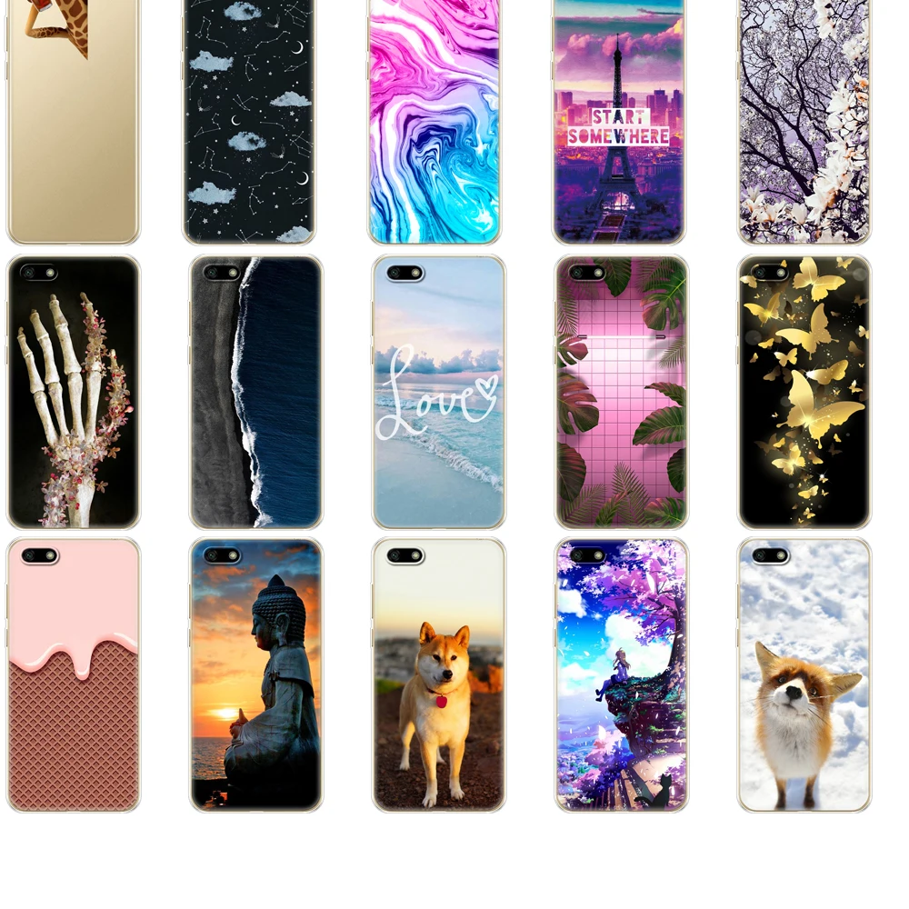 Силиконовый чехол для телефона Huawei Honor 7 S 5 45 дюйма Мягкий ТПУ различные Чехлы