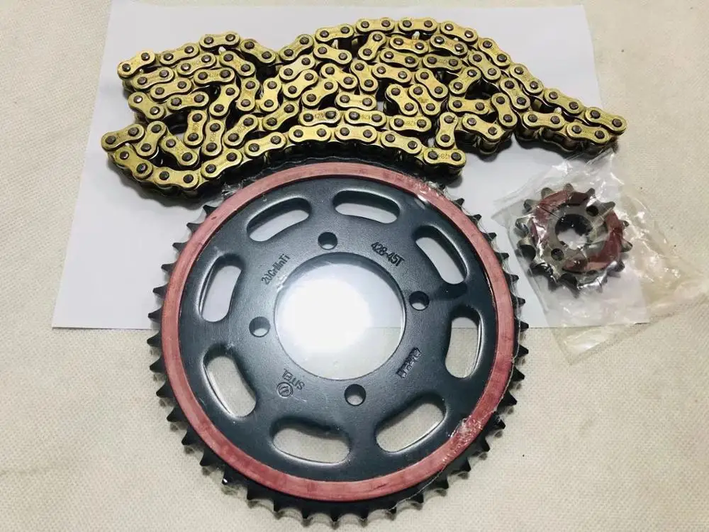 Роликовая цепь для мотоцикла JYM125 YBZ125 YBE125 YB125S с передней и задней звездочками