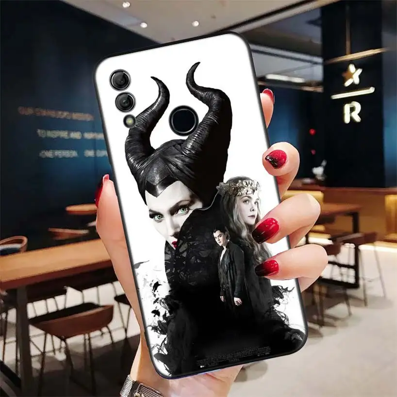 Малефисента госпожа зла черный чехол для huawei Y9 Y5 Y6 Y7 Honor 10 9 Lite 9X8X8 S 8A фотоаппаратов моментальной печати 7S 7A 10i 20i V20 для телефона с бумажником и Кепки
