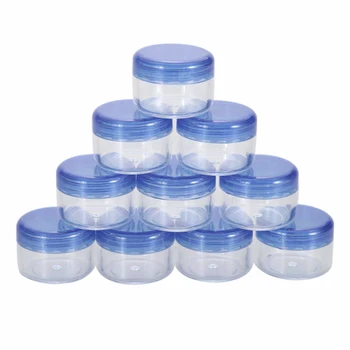 

12pcs 5g Transparent Square Jars Portable Cream Split Box With Lids Nail Art Case Cosmetic Bead Storage Pot Container Boxes