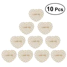 10 шт деревянные бирки на заказ деревянные сердца с отверстиями свадебные сувенирные бирки Искусство ремесло для свадебного украшения(2