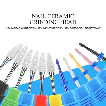 

1 pc Ceramic Nail Drill Bits Milling Cutter for Manicuring Colorful Grinding Head Electric Nail File Buffer Nail Art Tools