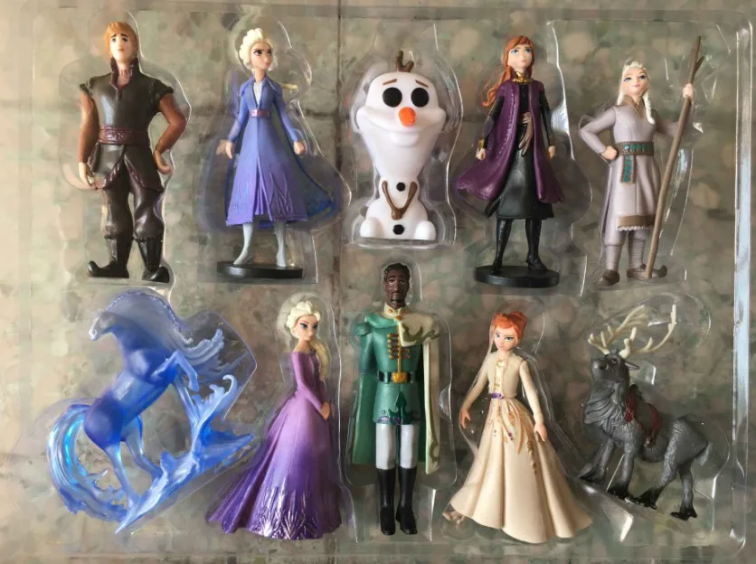 10 шт./компл. Лидер продаж натуральная disney «Холодное сердце» 2 Анна, Эльза, Олаф детская одежда, для мальчиков и девочек, игрушки для детей на день рождения, подарок на Рождество