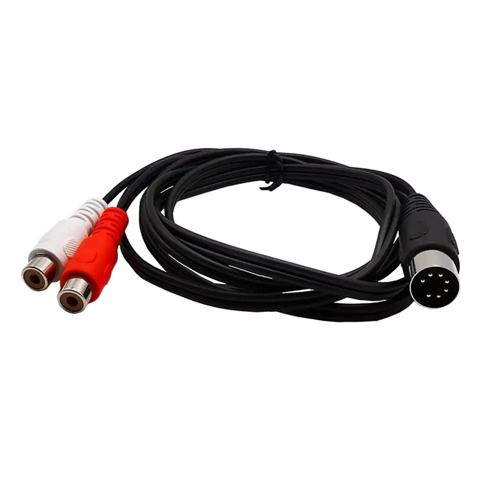 Din 7-pin 7pin para Rca Lotus Adaptador Cabo Macho para Fêmea Vintage Equipamento de Áudio Alto-falante Adaptador Cabo Linha 0.5m 1m 1.5m - Imagem 3