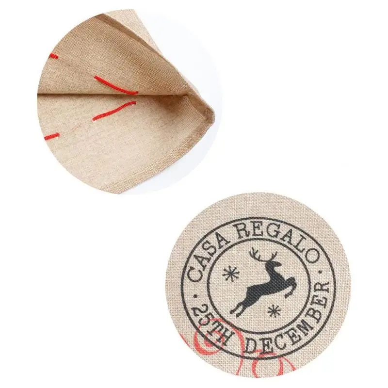 Big Size Merry Christmas Linen Gift Bag Santa Claus Sacks Drawstring Candy Bag Natal Noel New Year Xmas Home Decor Gift Bag
