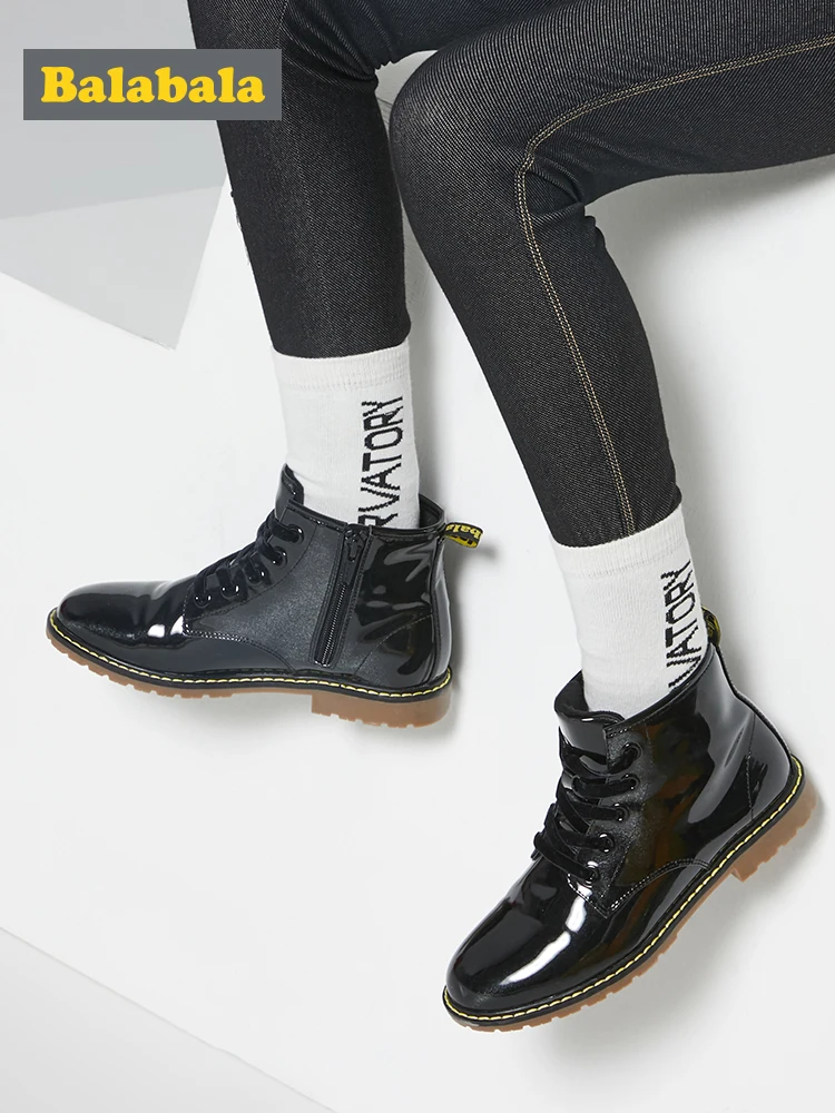 Botas para Meninas da Criança Botas de Neve Balabala Botas Crianças Inverno Pele Tornozelo Moda Meninas Sapatos Infantis