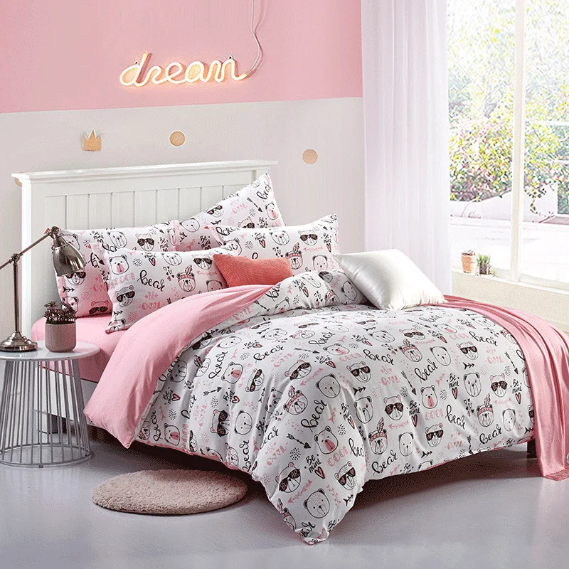 

Natural detox mian kang Textile Skin-Friendly Washing Soft And Kit Fresh And Sweet Three Four-piece Set Students Dormitory Beddi