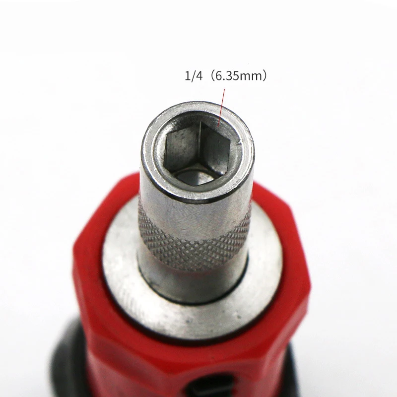 1pc Multifunction Stubby Ratchet Screwdriver 6.35mm Magnetic Slotted Torx Screwdriver Handy Stubby Ratchet Driver Tool
