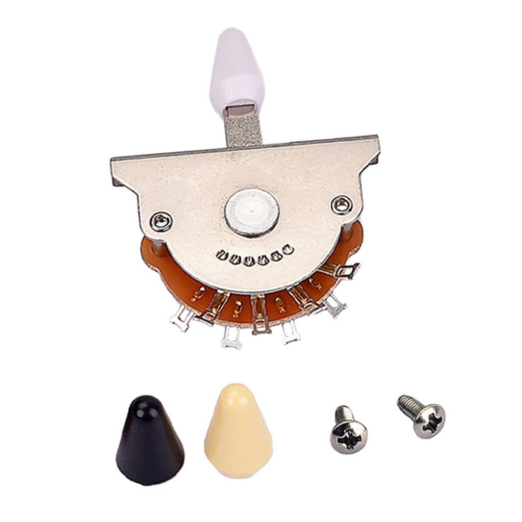 Durable Copper Bass Guitar Replacement 5-way Pickup Selector Switch Toggle Nickel Color