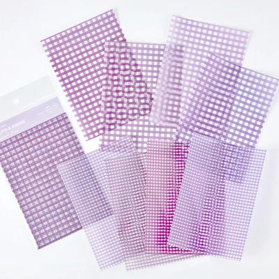 purple 8 шт./компл. креативный чистый цвет коллаж фон материал бумага Золотая Грация бумага DIY Скрапбукинг фото рамка дневник без липкости - Цвет: purple
