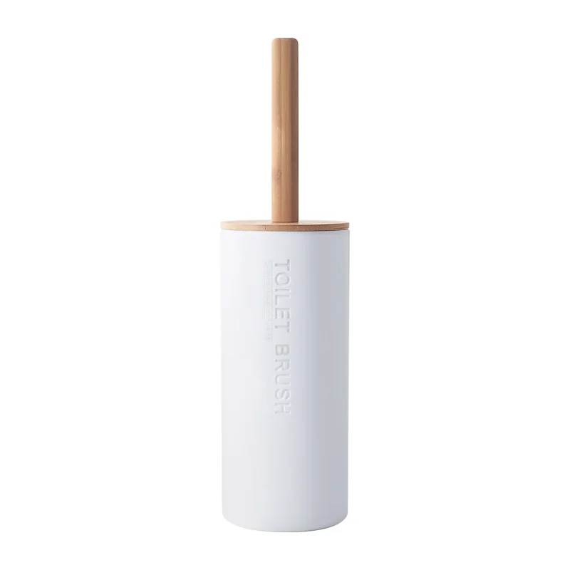 Toilet Brush 6 шт. бамбуковый набор для ванной комнаты держатель для туалетной щетки Зубная щетка стеклянная чашка диспенсер для мыла мыльница Аксессуары для ванной комнаты - Цвет: Toilet Brush
