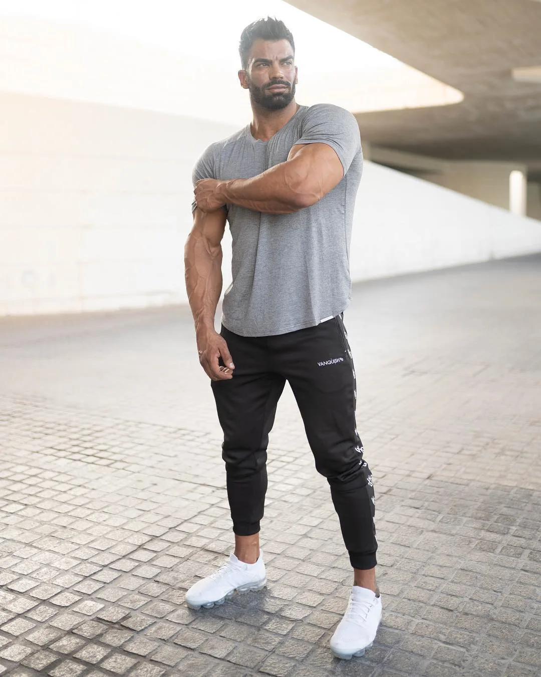 Muscle Dr. Европа и Америка братья популярный бренд стиль нагрудник комбинезон для мужчин чистый хлопок повседневное бег фитнес брюки весь