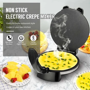 

1500W 10 Inch Electric Crepe Maker Paratha Chapati Roti Maker Flat Bread Pizza Tortilla Bakeware Kitchen Cooking Tools 220V