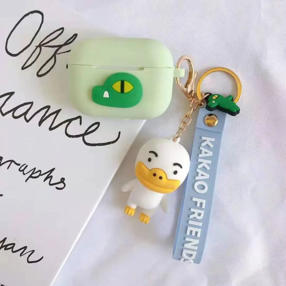 style 3 INS Kakao Line силиконовые наушники для Apple iPhone Airpod защитный чехол Противоскользящий брелок беспроводной противоударный чехол - Цвет: style 3