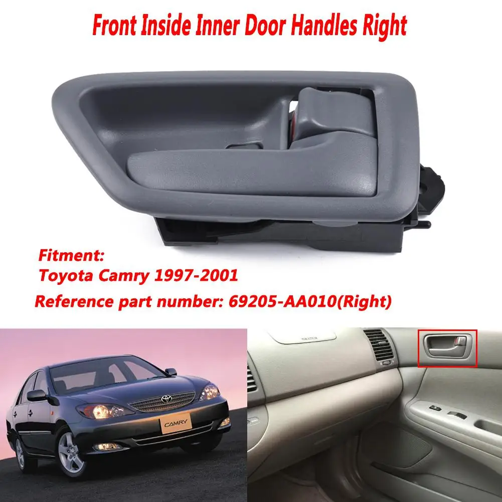 Передняя внутренняя дверная ручка левая и правая(LH/RH) пара для 97-01 Toyota Camry с ободком OE: 69205-AA010RH/69206-AA010LH