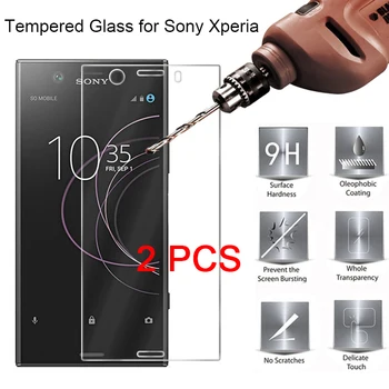 

2 pieces 9H Screen Protector Protective Glass Film for Sony Xperia XZ3 XZ2 XZ1 Compact Tempered Glass for Sony Z XZS XZ Premium