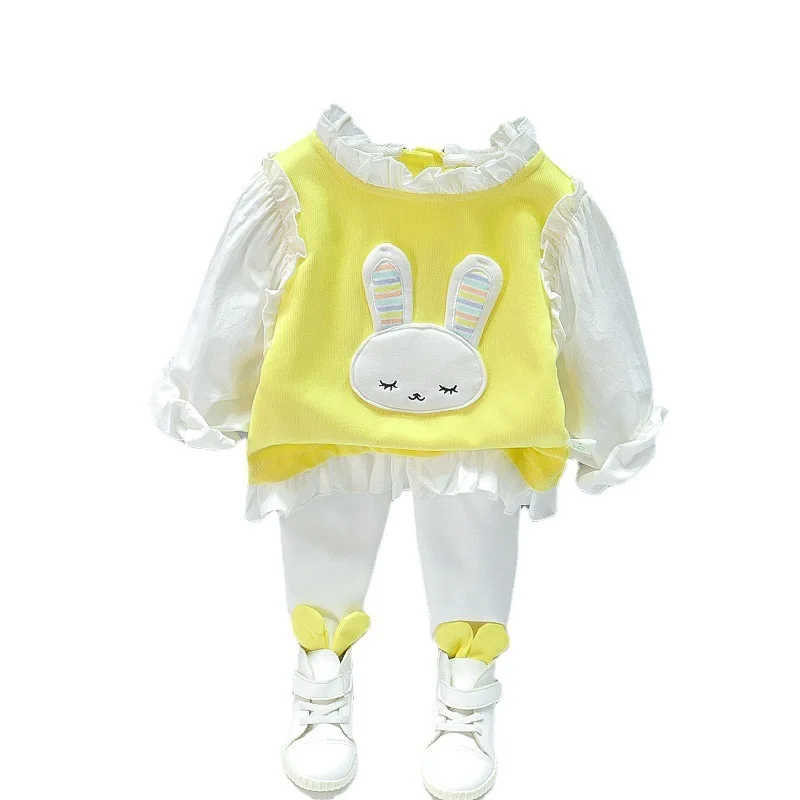 

New Spring Autumn Toddler Casual Clothes Boy Baby Girls T-shirt Pants 2Pcs/sets Kids Cartoon Costume Children Fashion Tracksuits