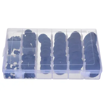 

130pcs Cable Blanking Grommets Black Rubber Closed Grommet Assorted Box 6mm-50mm Diameter Electrical Wire Gasket Tool