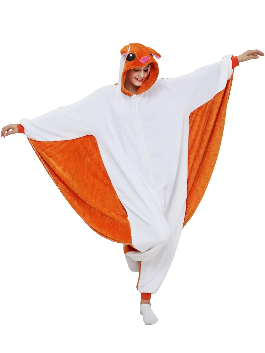 Kigurumi Adult Flying Squirrel Pajamas Sleepsuit Cartoon Onesies Unisex Pyjamas Cosplay Costume Halloween Party