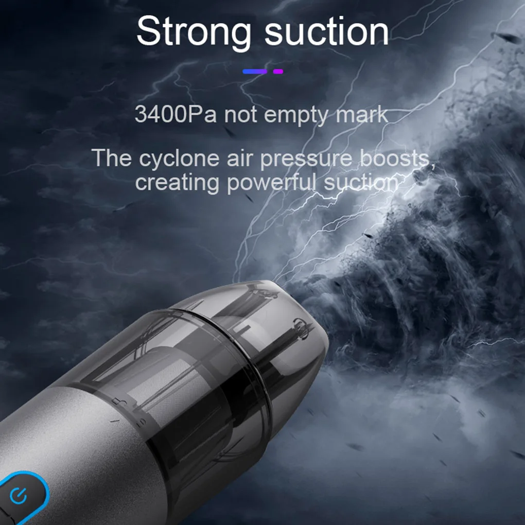 Car Vacuum Cleaner Portable Wireless Handheld Auto Vacuum Cleaner Robot for Car Interior & Home & Computer Cleaning